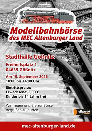 Modellbahnbörse September 2026 Modellbahnbörse September 2026